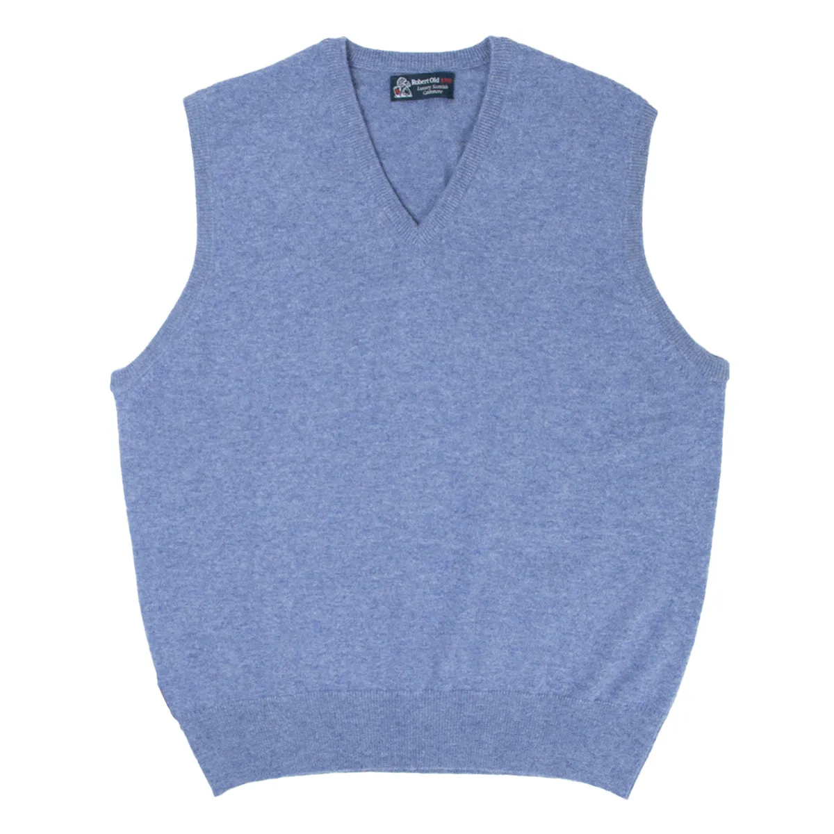 Lapis Blue Blenheim Cashmere Sleeveless V-Neck Sweater