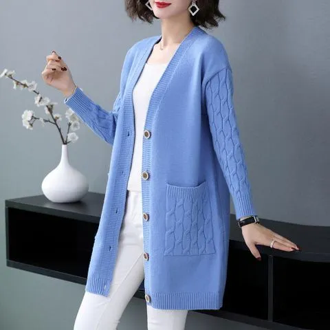 Large Size Fashion Knitted Coat