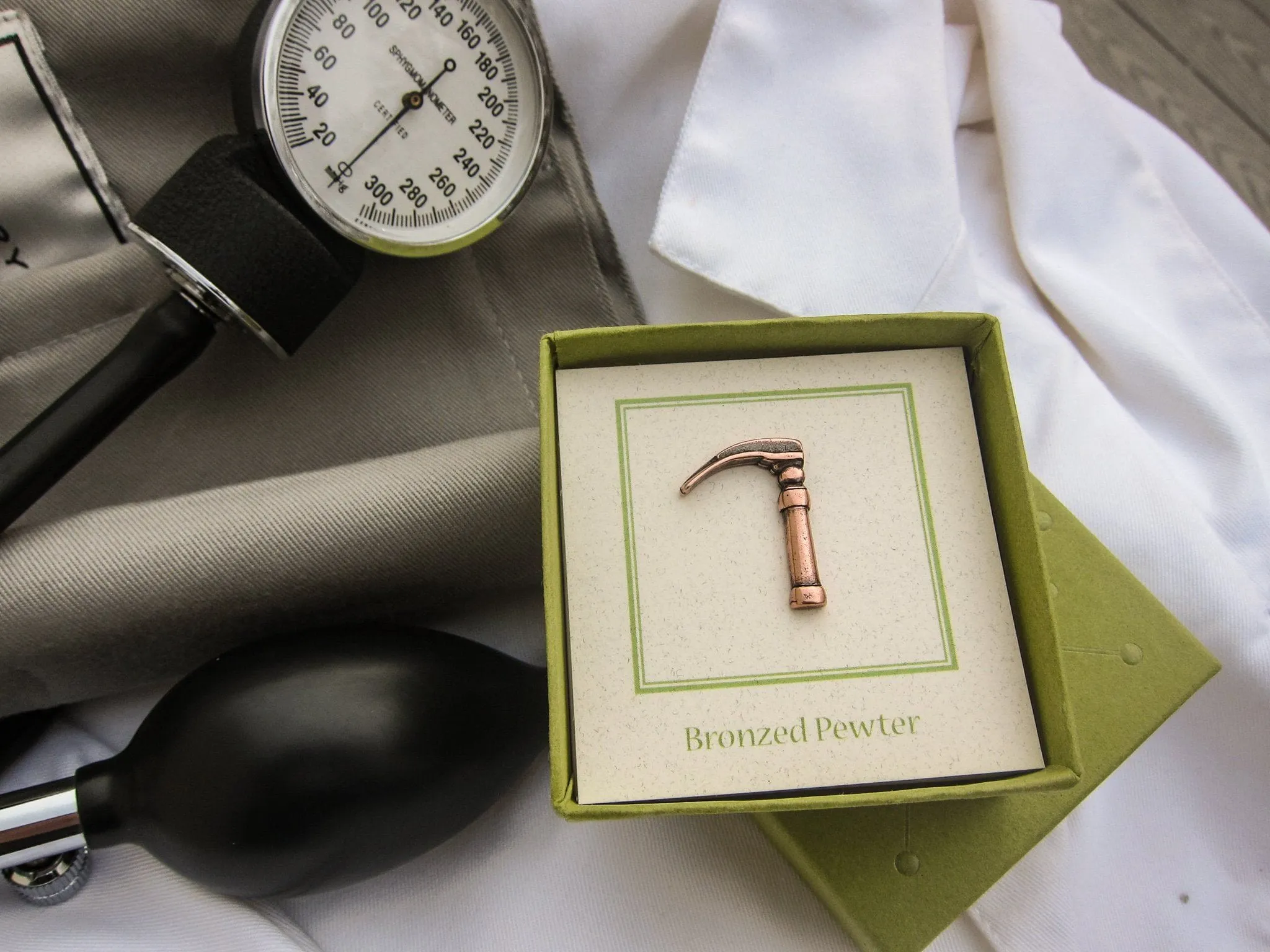 Laryngoscope Copper Lapel Pin