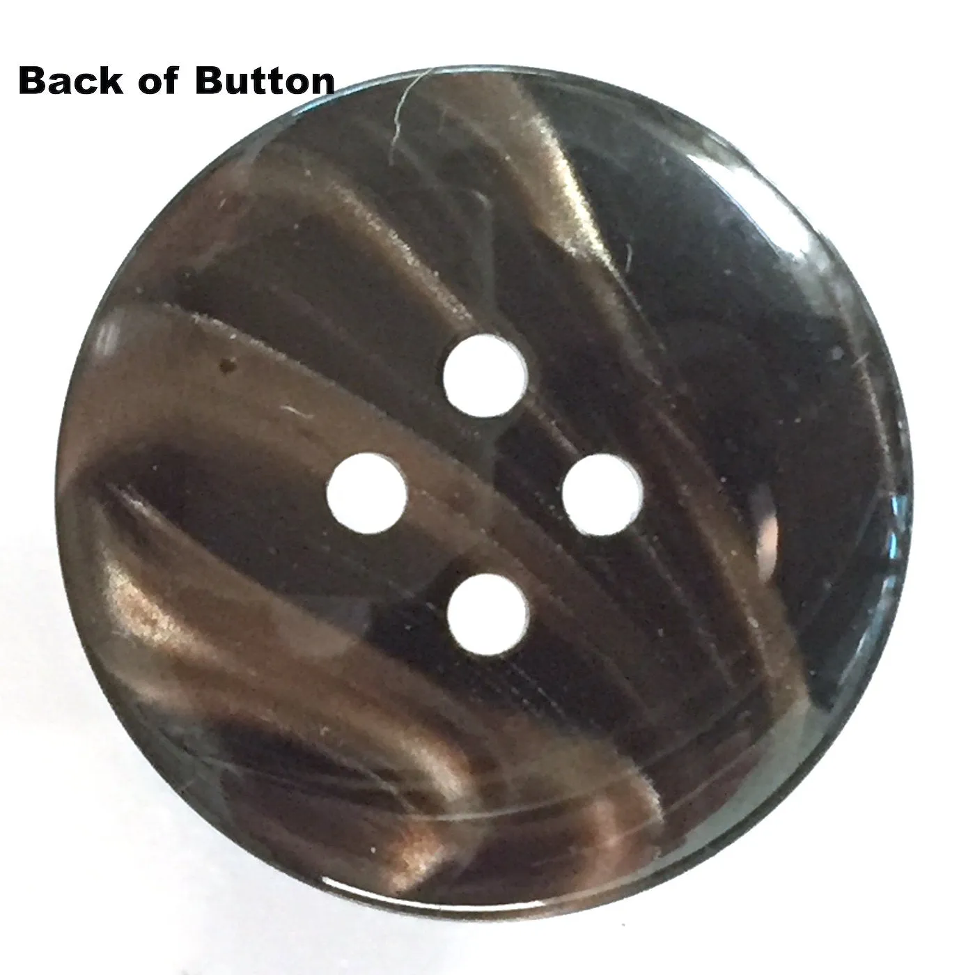 LAST ONES Brown Designer 7/8" Coat Button, 4-holes, "Ocean"