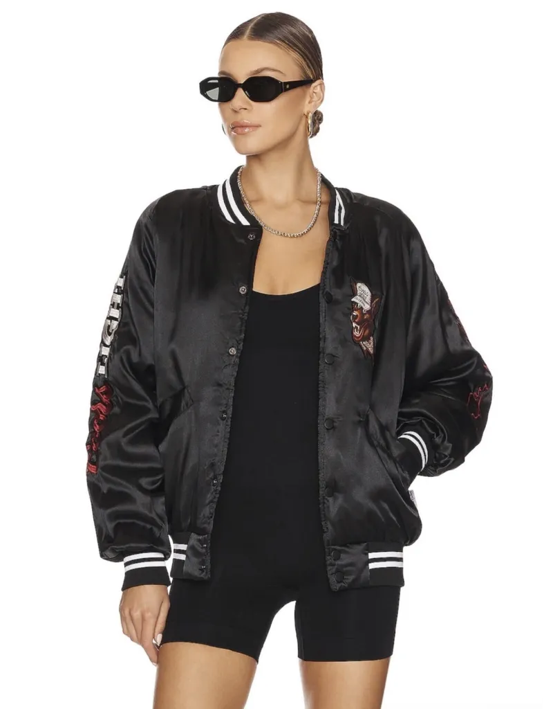 LICENSED!! "Coors Light" Official Nylon Bomber Jacket in Black Satin