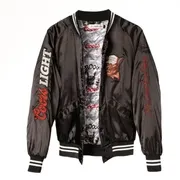 LICENSED!! "Coors Light" Official Nylon Bomber Jacket in Black Satin