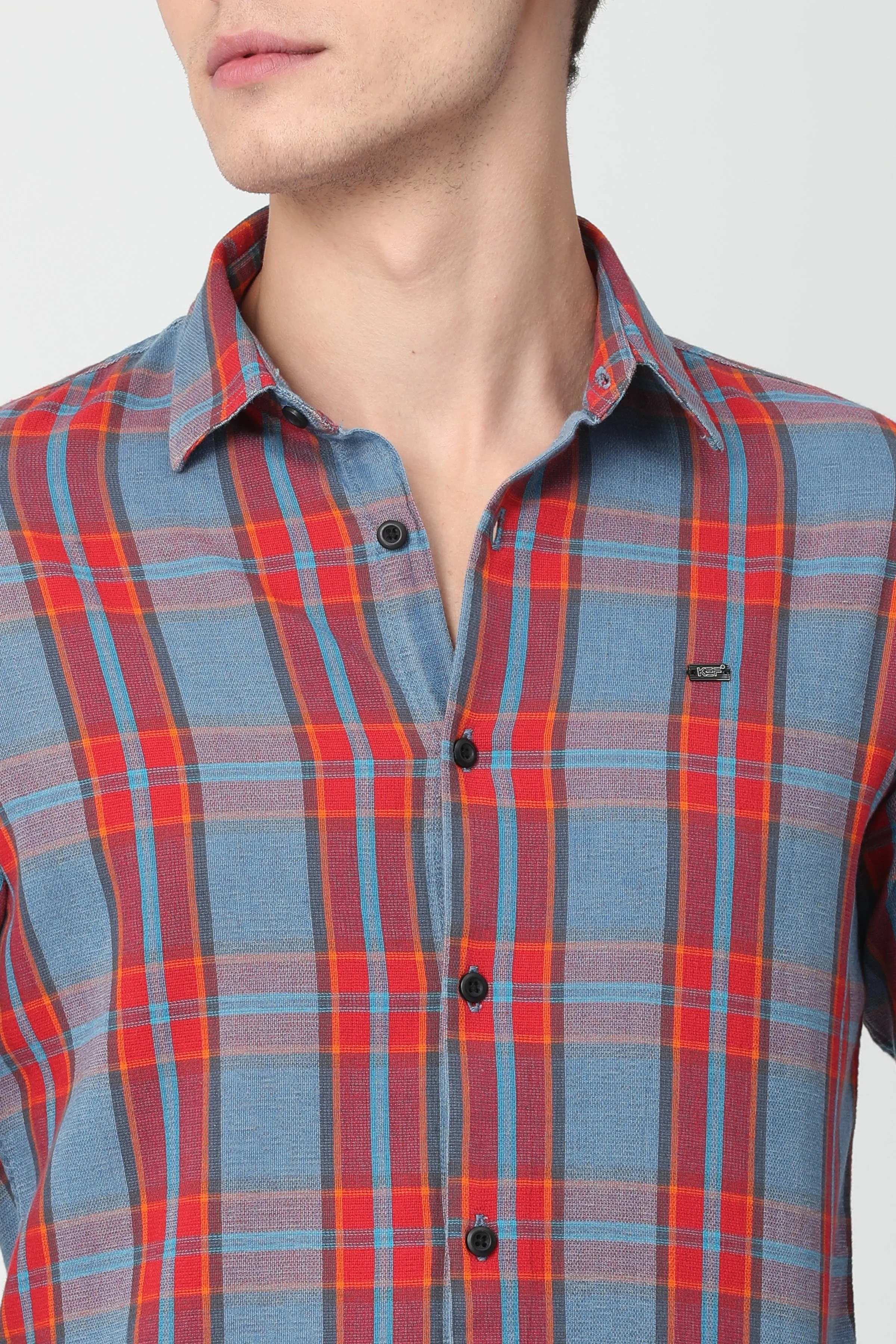 Light, Blue and Red Checks Shirts