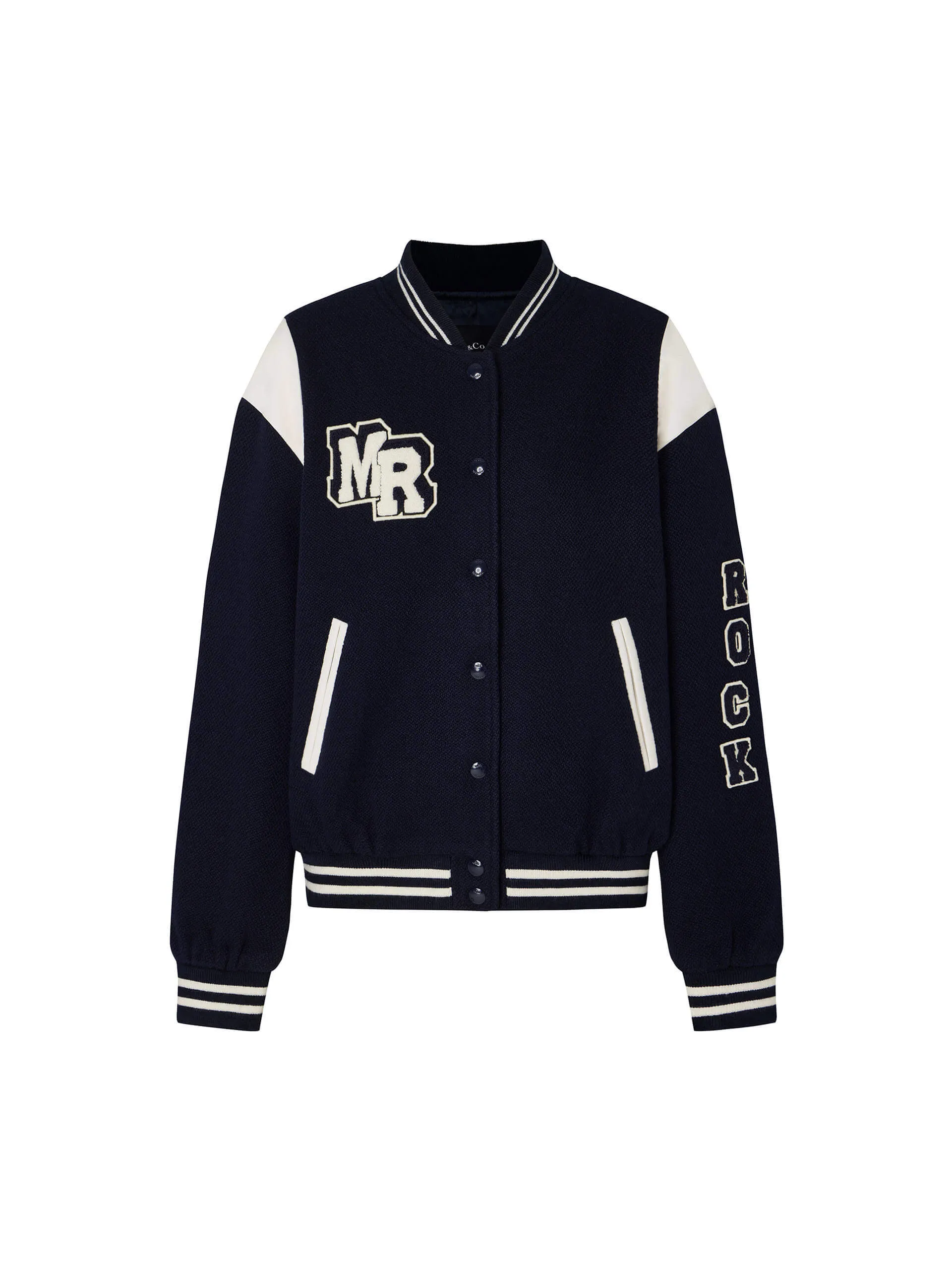 Loose Varsity Bomber Jacket