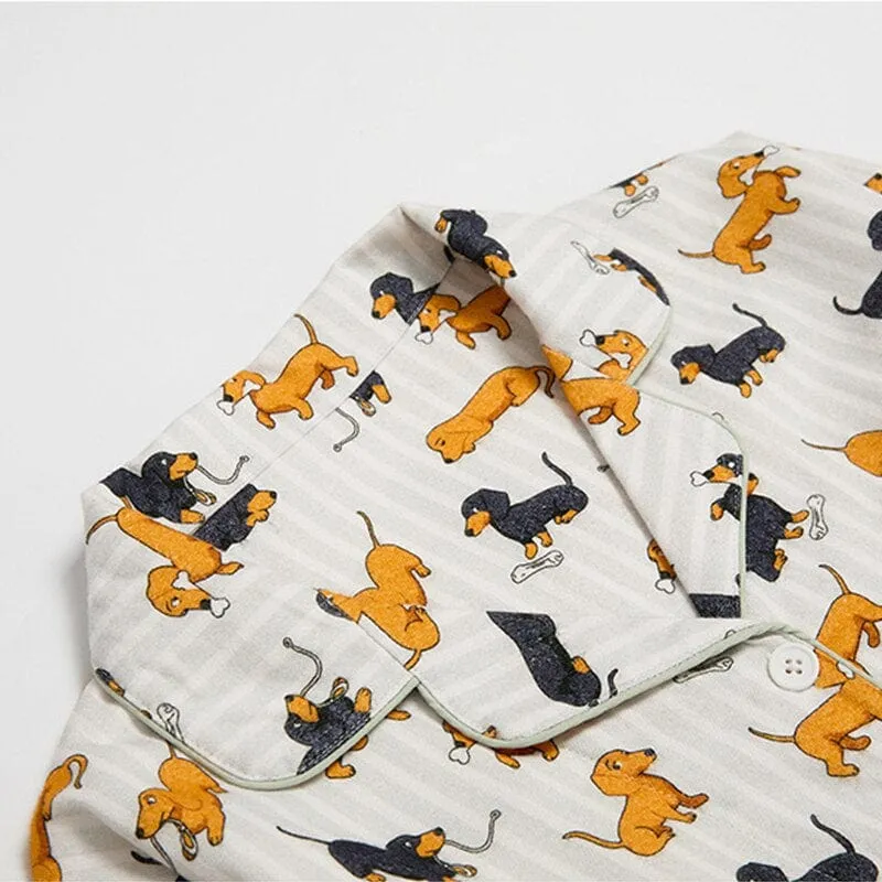 Matching Couples Dachshund Pajamas