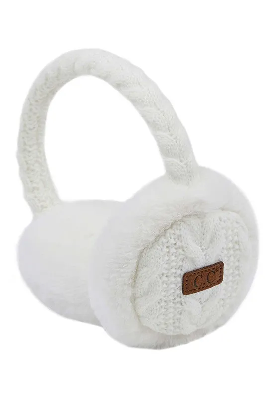 Maureen Cable Knit Fur Ear Muffs (4 Colors!)