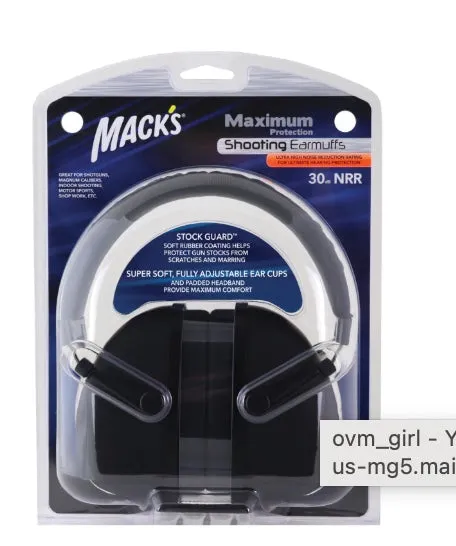 Maximum Protection Shooting Earmuffs - Black Earmuffs