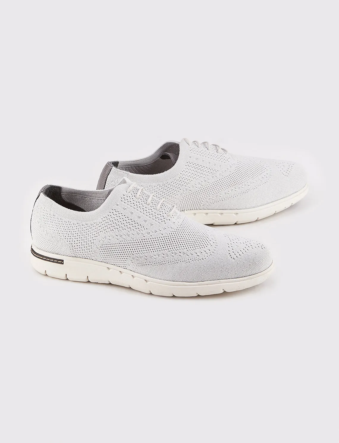 Men Light Grey Casual Knit Shoes