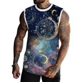 MEN'S BASIC PRINTED ROUND NECK VEST 79253216YM