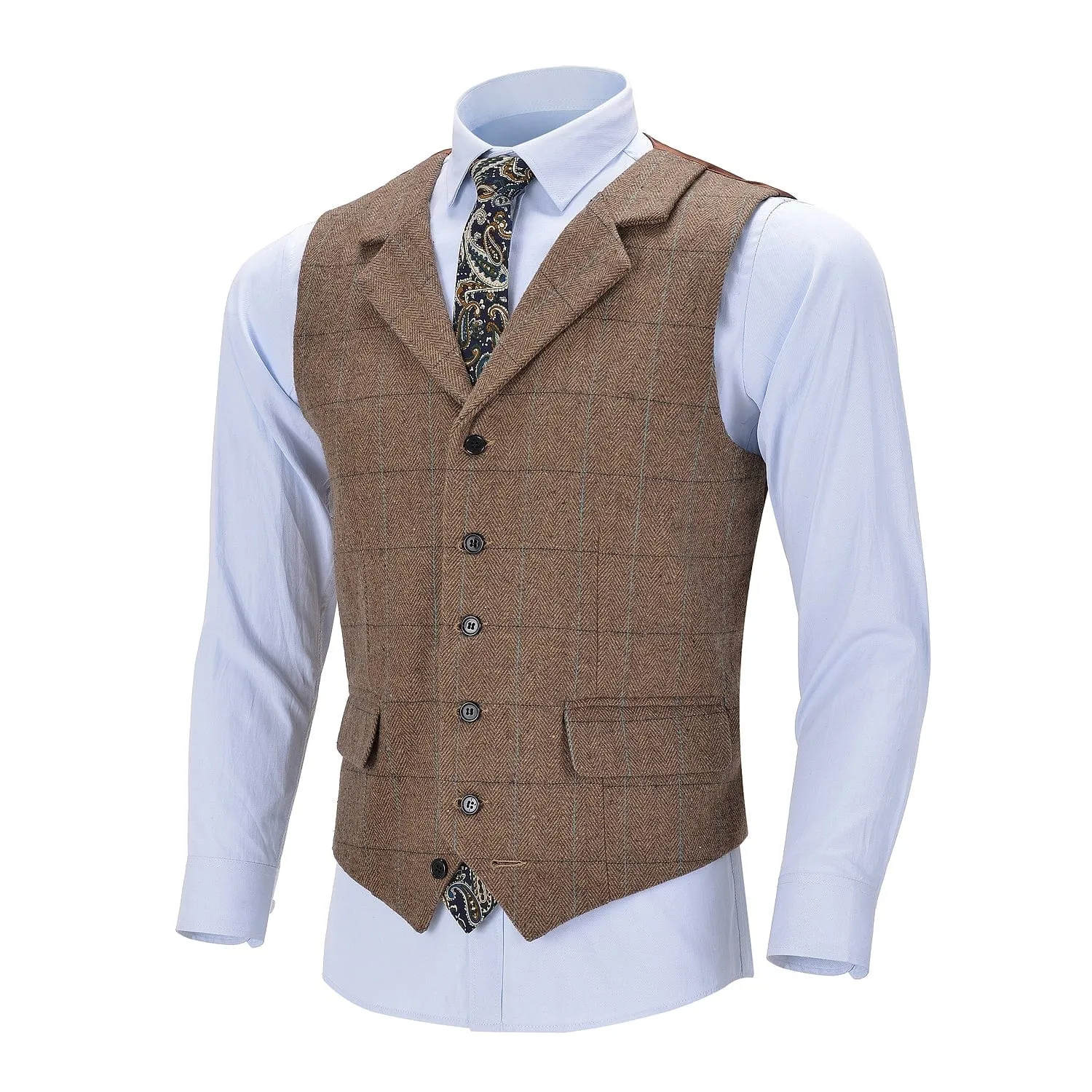 Men's Classic Fashion Notch Lapel pinstripe Waistcoat