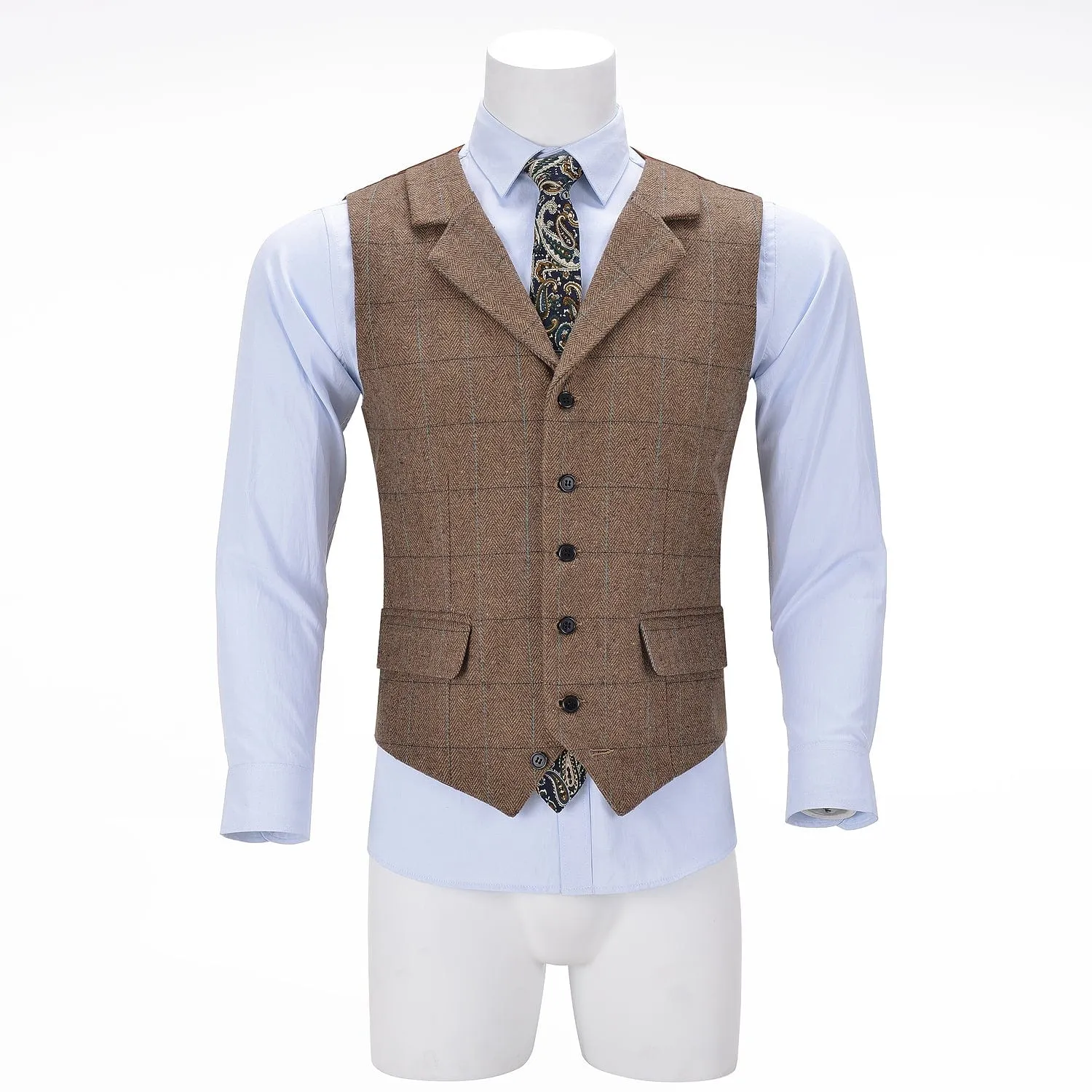 Men's Classic Fashion Notch Lapel pinstripe Waistcoat