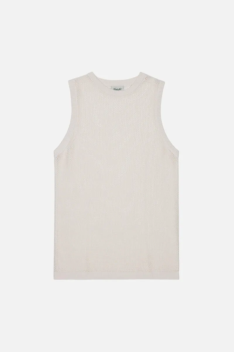 Mesh Knitted Vest (White)