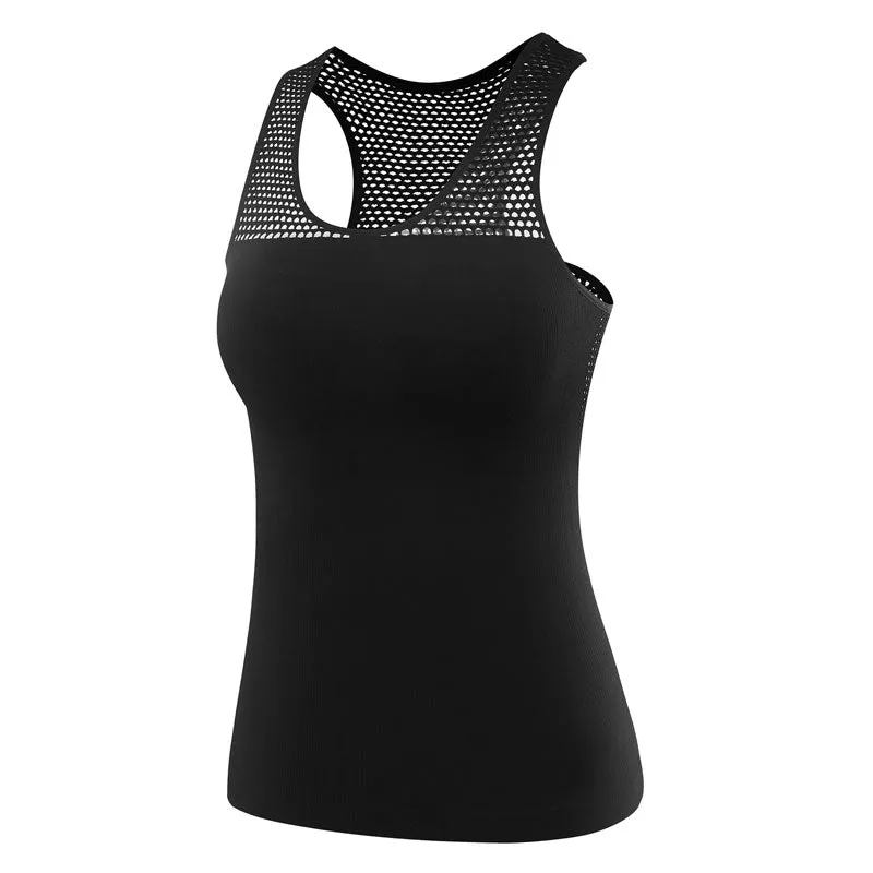 Meshed All Over the Back Yoga Sleeveless Shirt