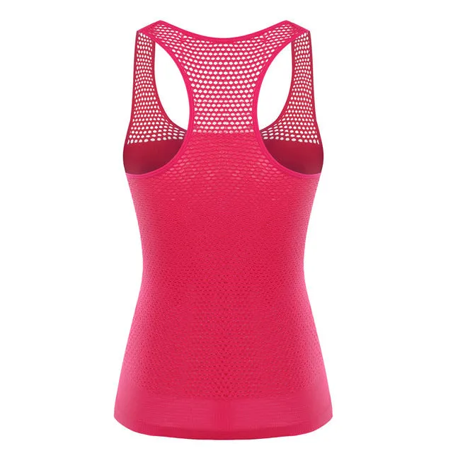 Meshed All Over the Back Yoga Sleeveless Shirt