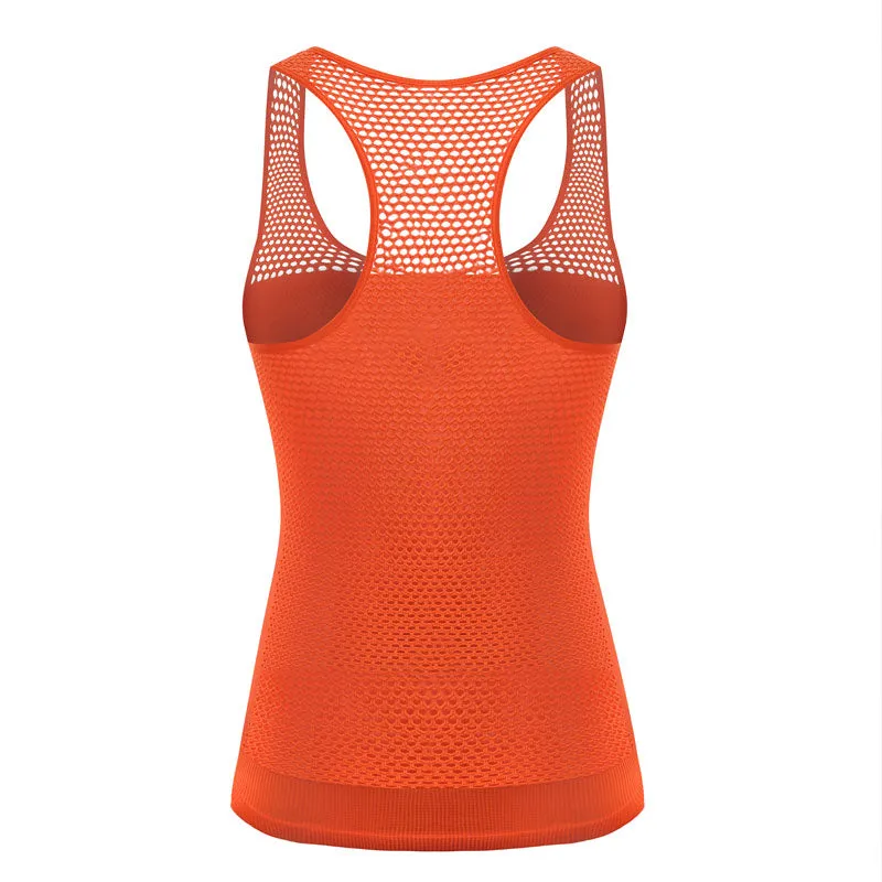 Meshed All Over the Back Yoga Sleeveless Shirt