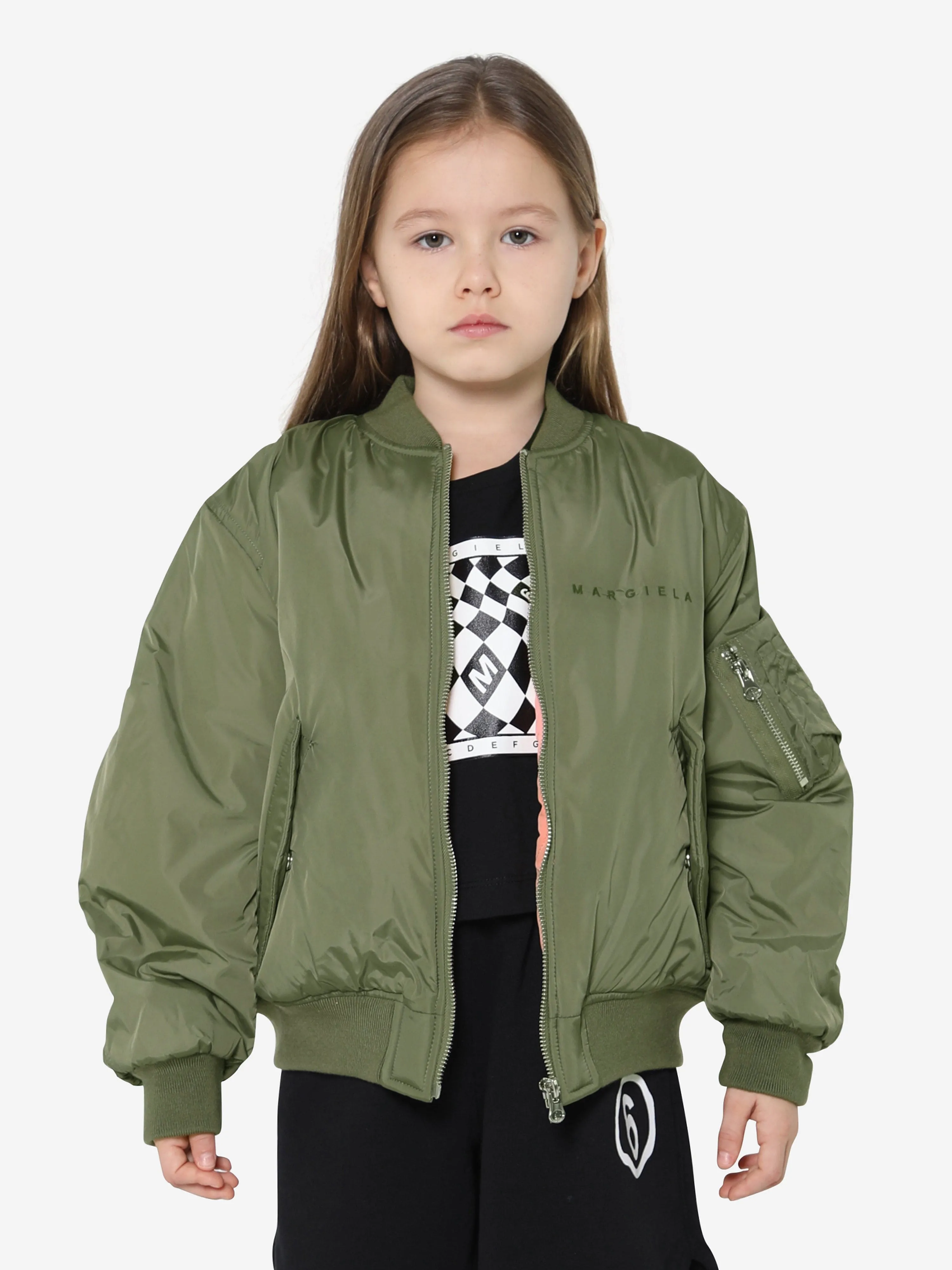 MM6 Maison Margiela Kids Back Logo Bomber Jacket