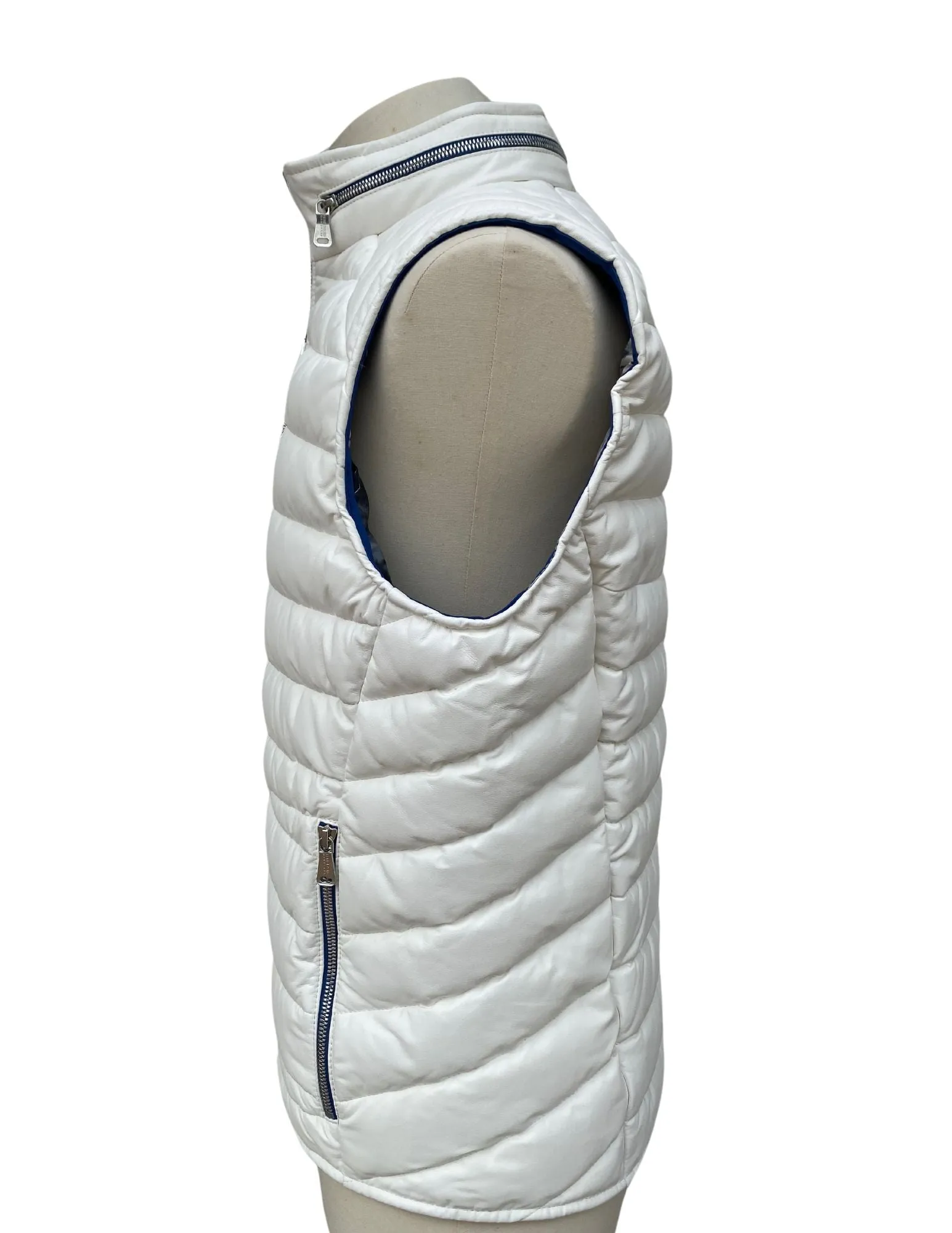 Monoposto Leather Vest | White