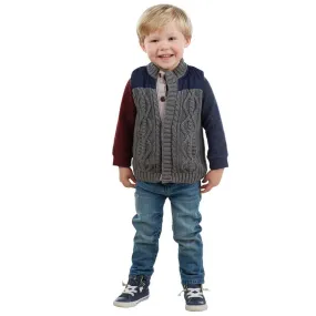 MUDPIE INFANT & TODDLER BOYS SWEATER AND NYLON VEST