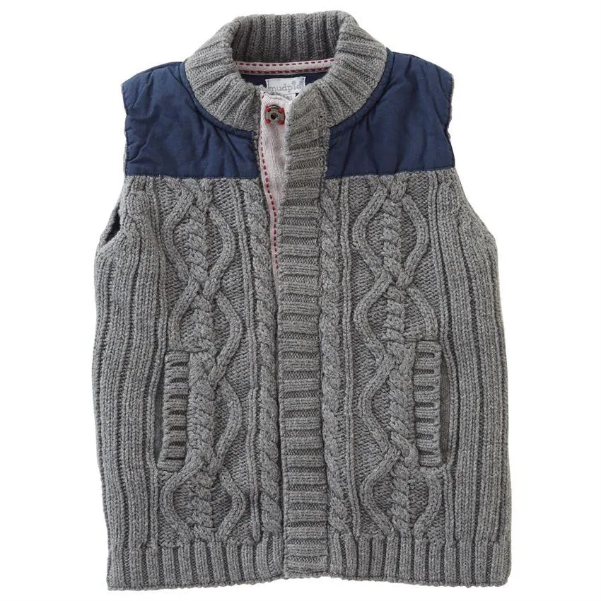 MUDPIE INFANT & TODDLER BOYS SWEATER AND NYLON VEST