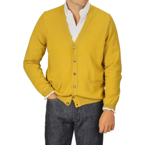 Mustard Yellow Extra Fine Merino Cardigan