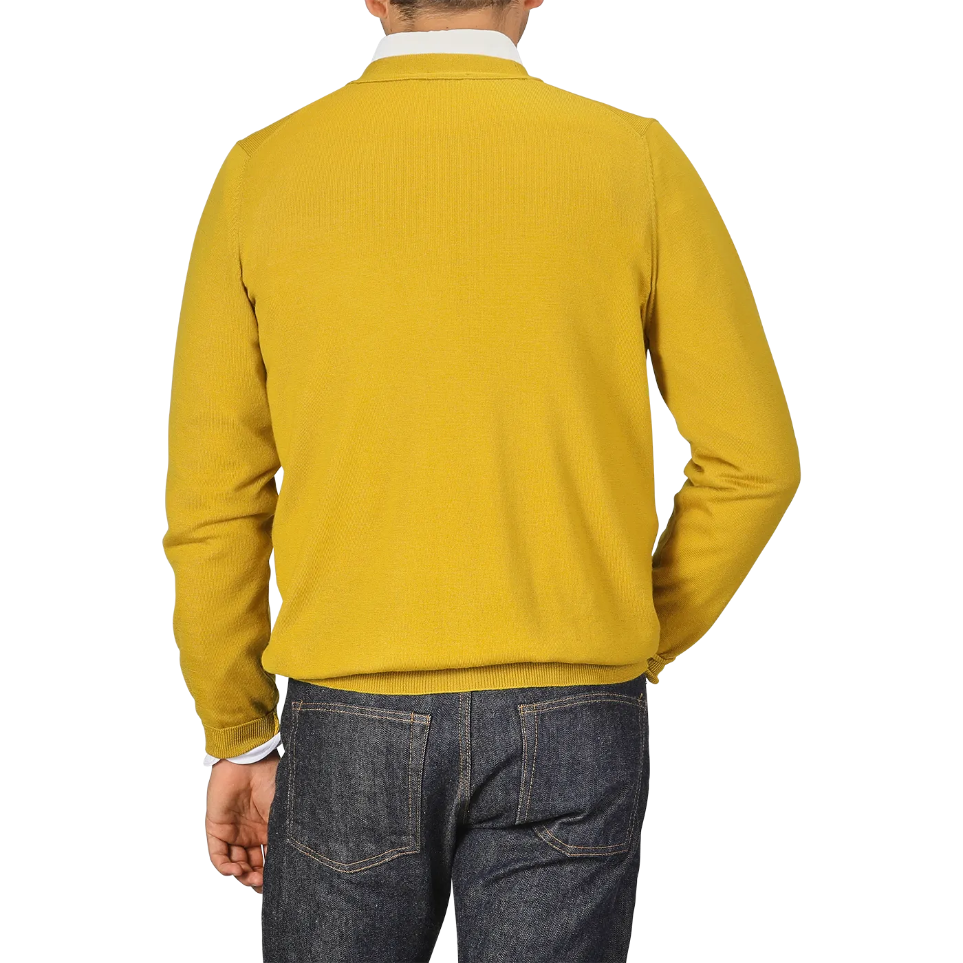 Mustard Yellow Extra Fine Merino Cardigan