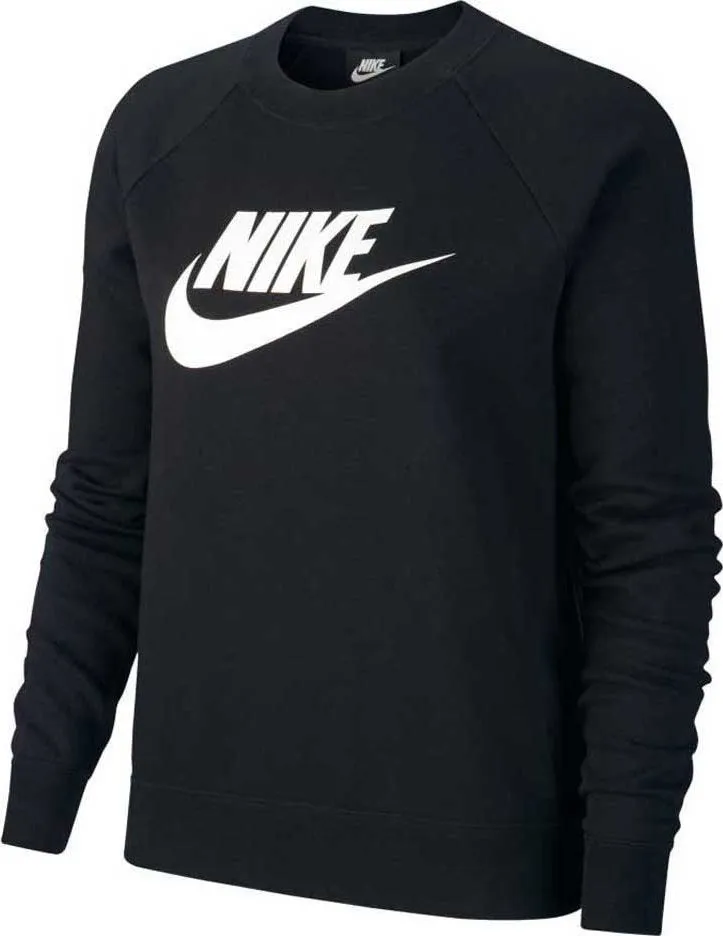 Nike Apparel  Bv4112-010 W Nsw Essntl Crew Flc Hbr fw19 LIFESTYLE WOMEN Black