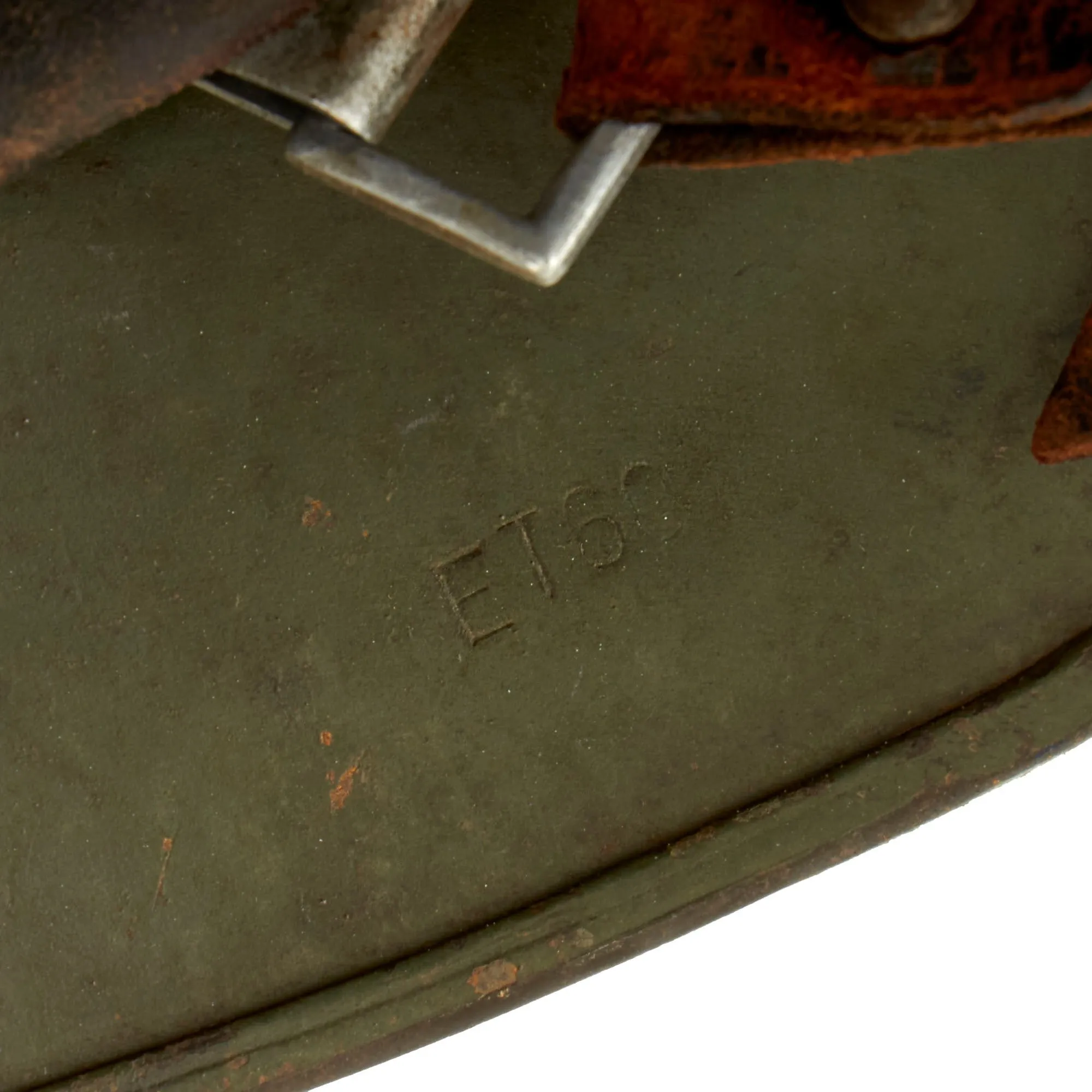 Original German WWII Extra Small Heer M35 Double Decal Helmet with 1937 Dated 53cm Liner & Chinstrap - Stamped ET60