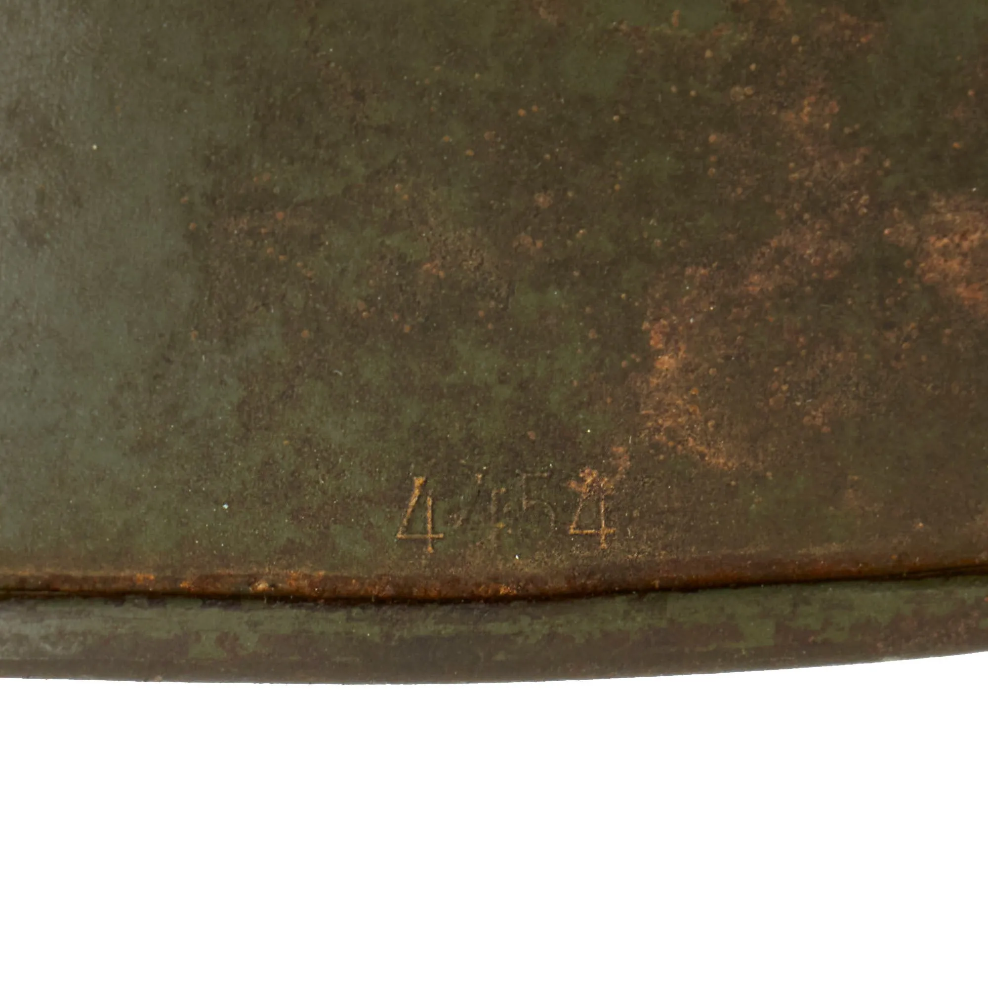 Original German WWII Extra Small Heer M35 Double Decal Helmet with 1937 Dated 53cm Liner & Chinstrap - Stamped ET60