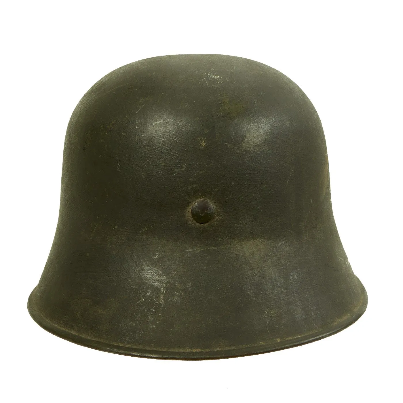 Original German WWII Heer Single Decal WWI Austrian M17 Reissued Helmet with 57cm Liner - Size 64 Shell