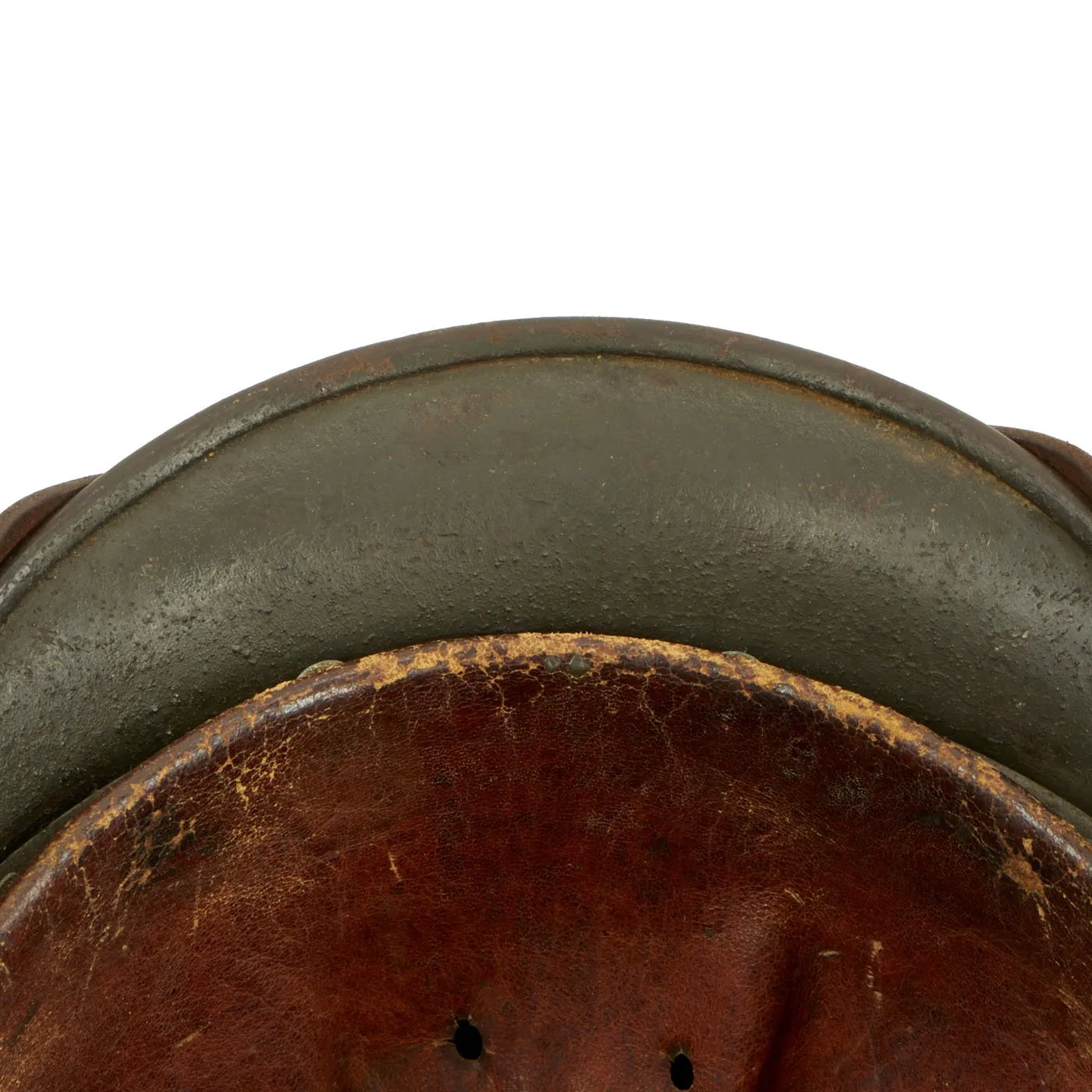 Original German WWII Service Used M35 Single Decal Army Heer Helmet with 55cm Liner - 62cm Shell