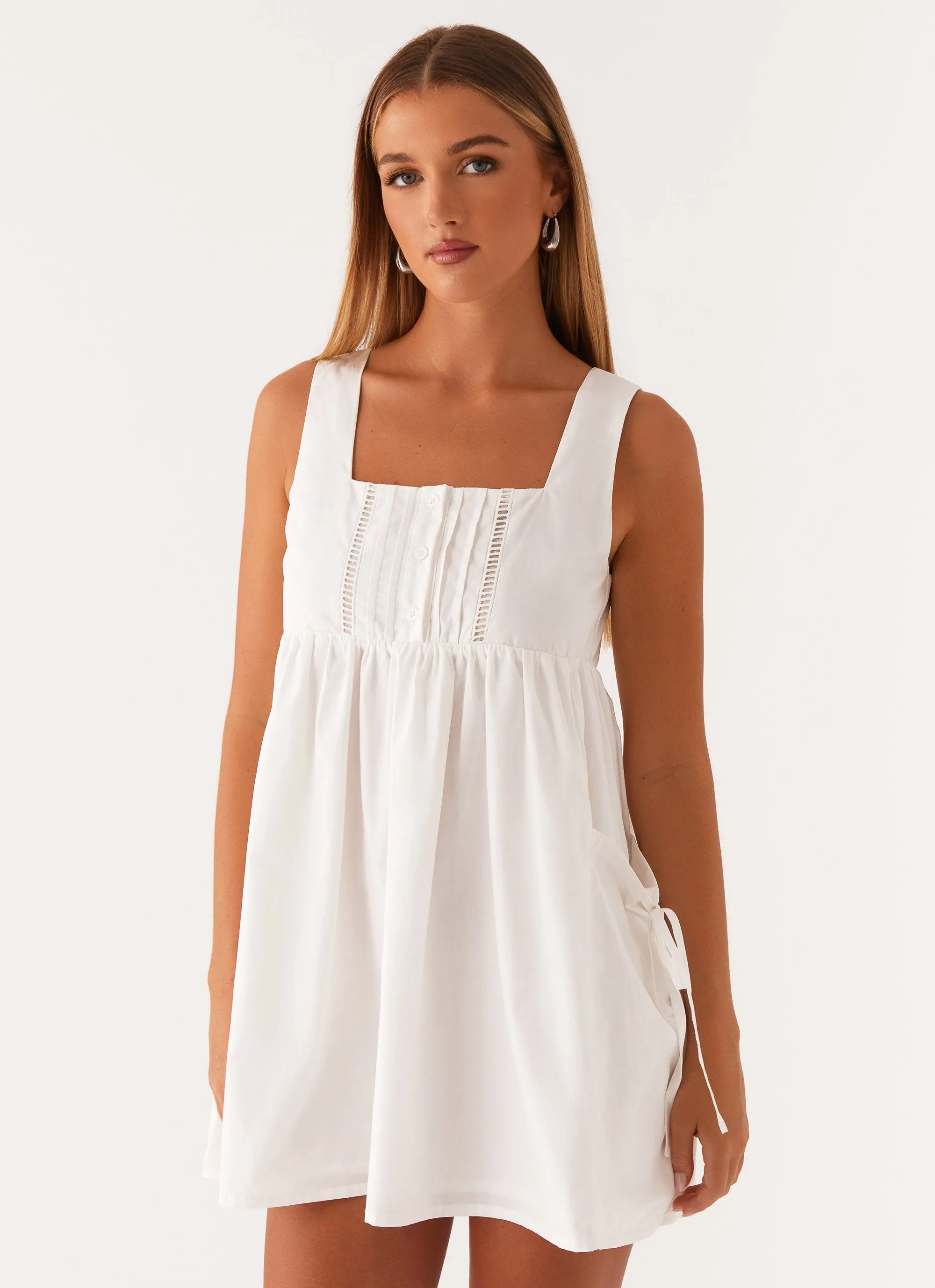 Ottoline Babydoll Mini Dress - White