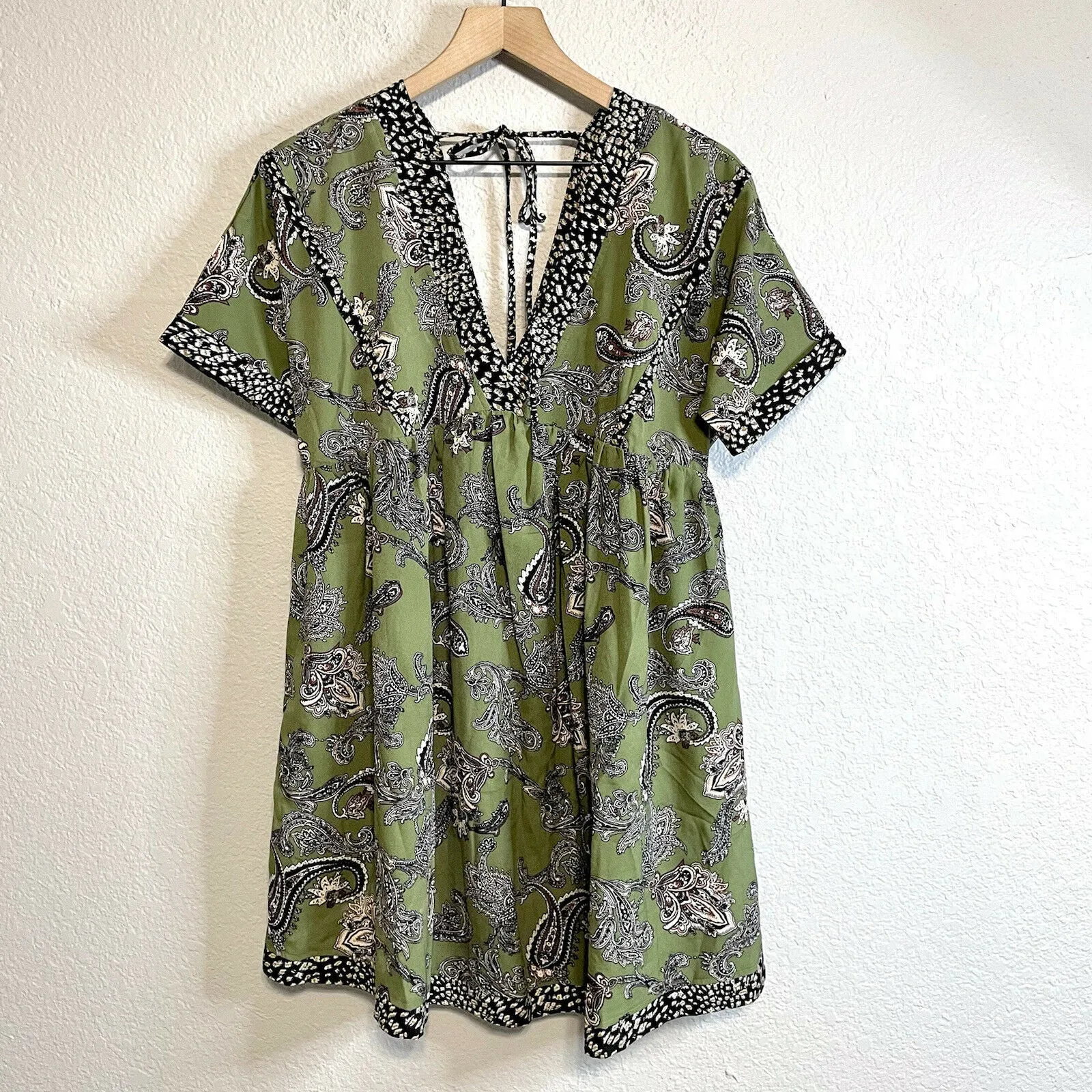 Paisley V-Neck Dress