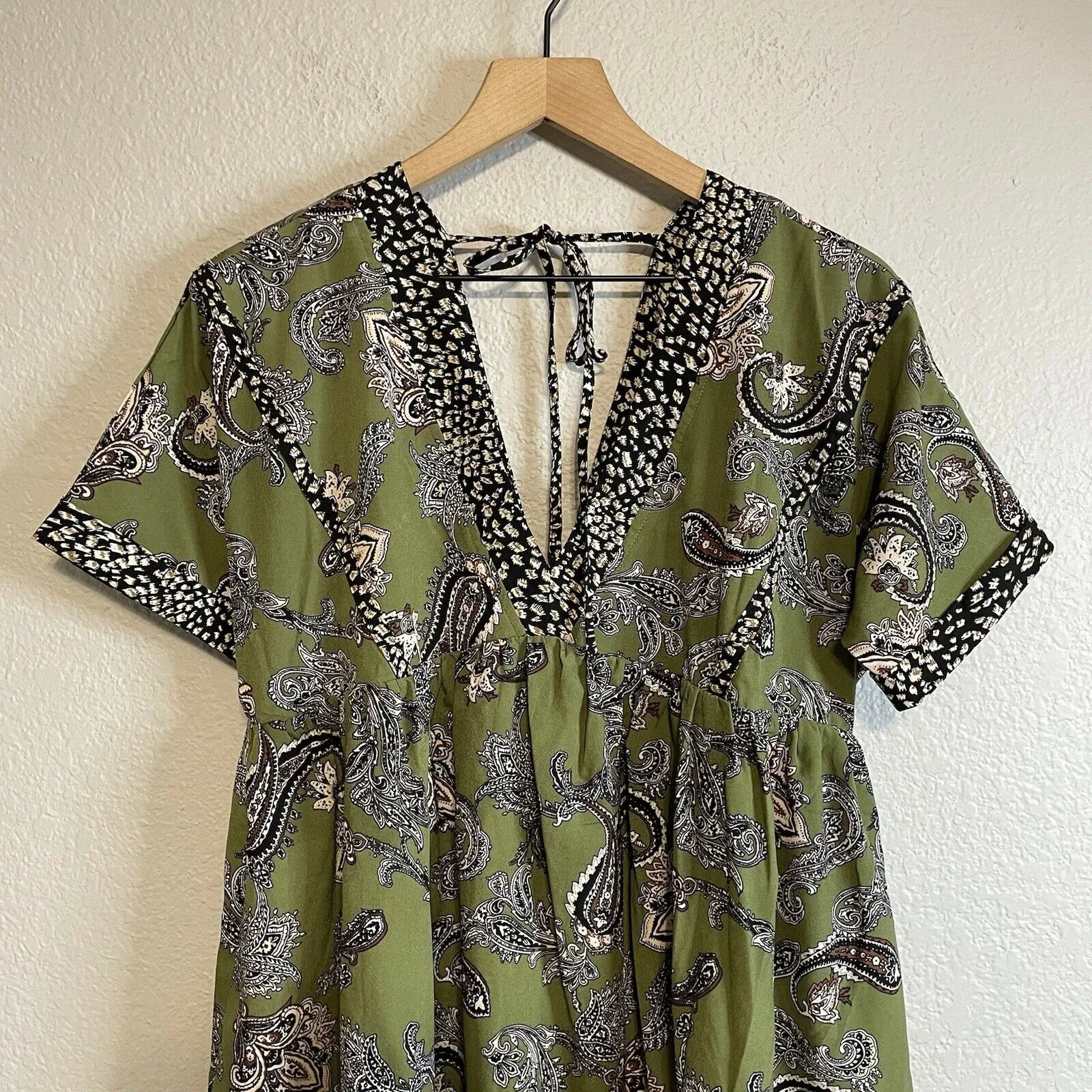 Paisley V-Neck Dress