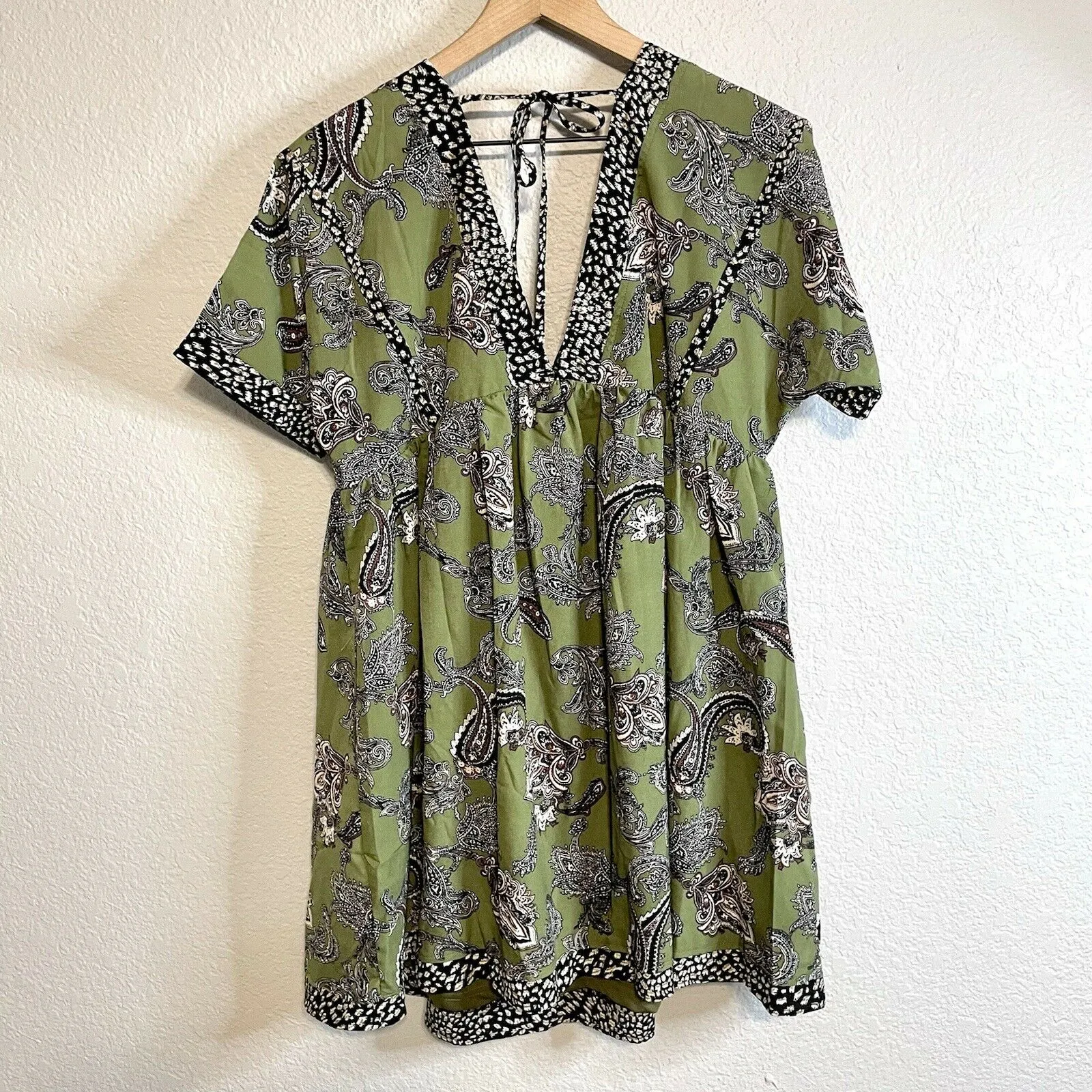 Paisley V-Neck Dress