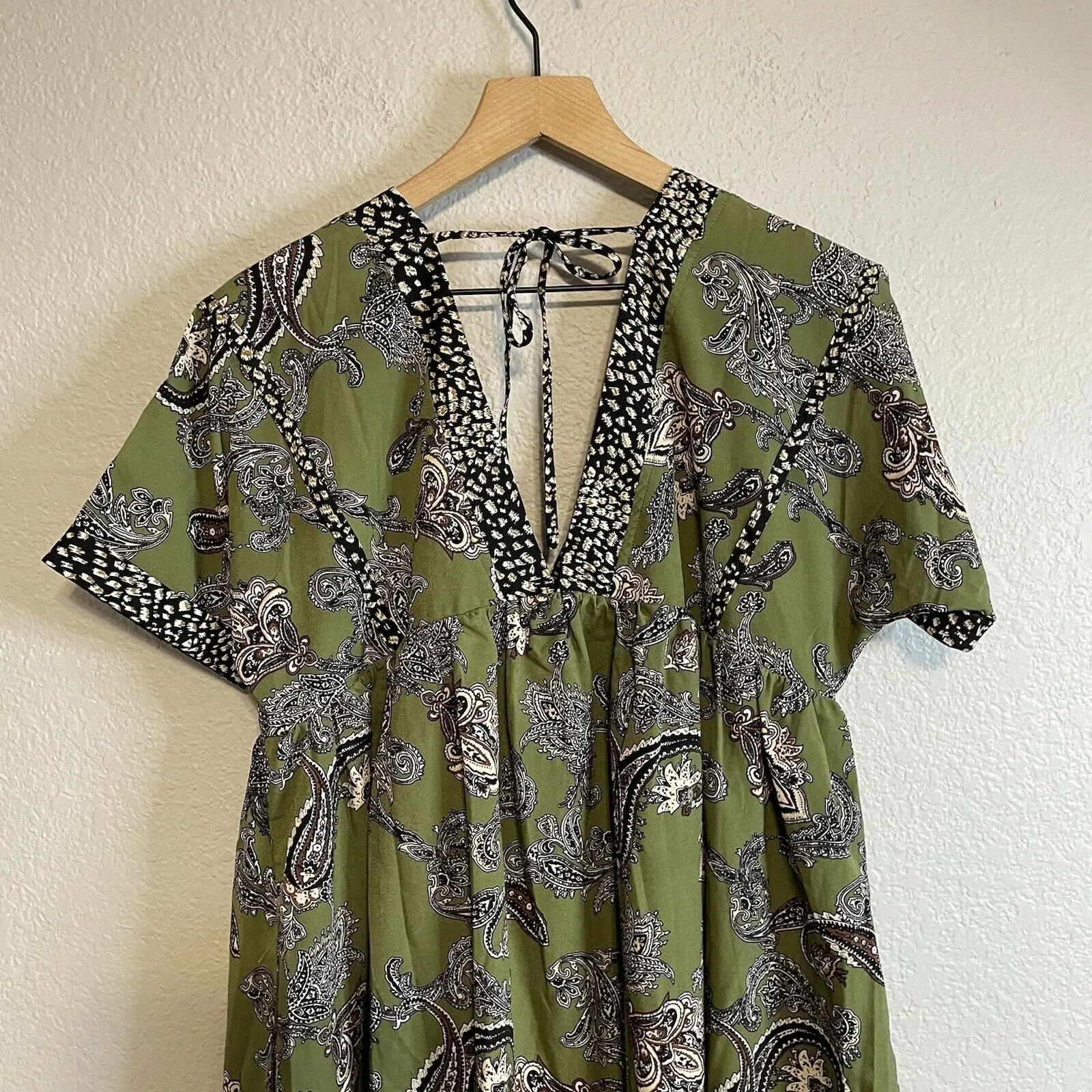 Paisley V-Neck Dress