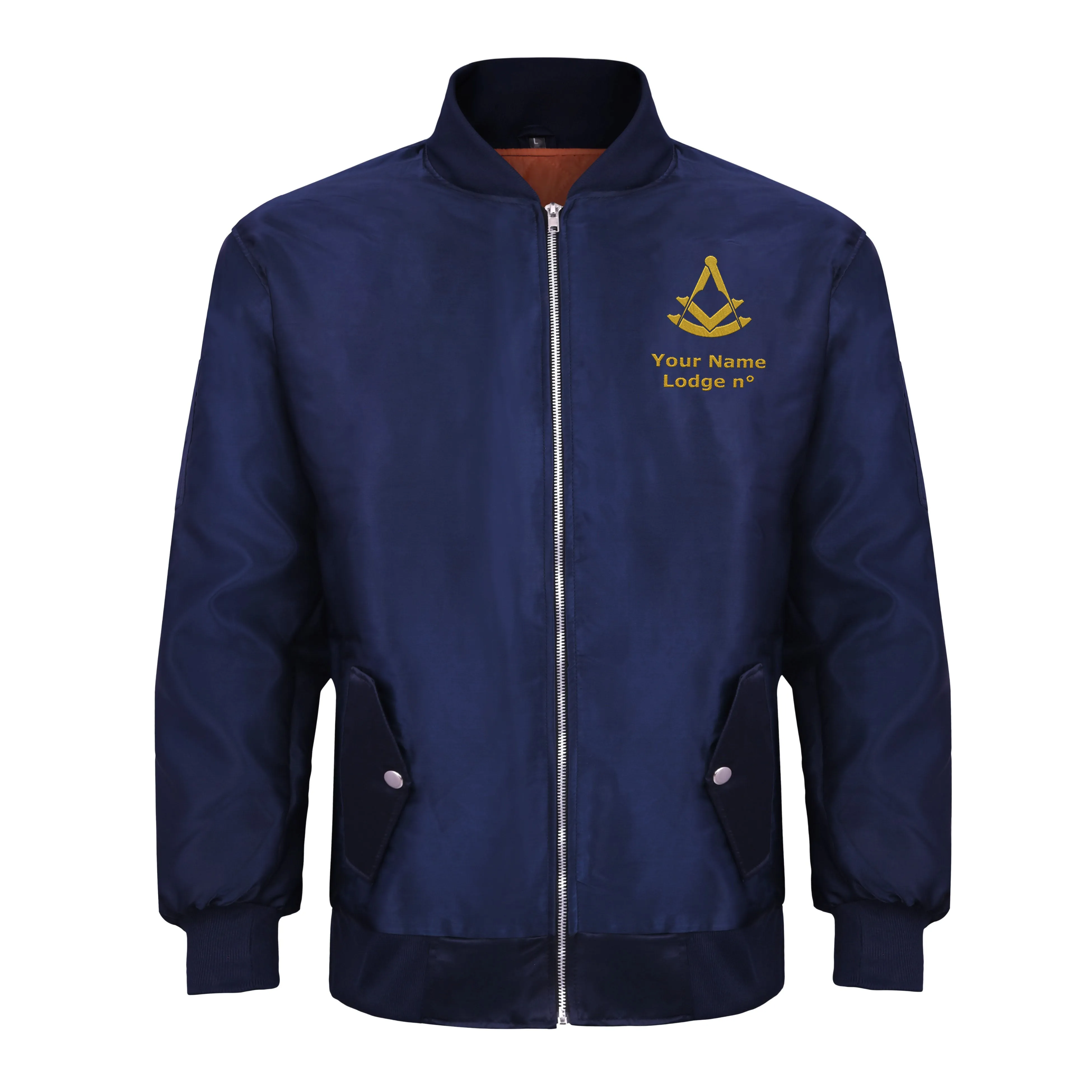 Past Master Blue Lodge Jacket -  Nylon Blue Color With Gold Embroidery