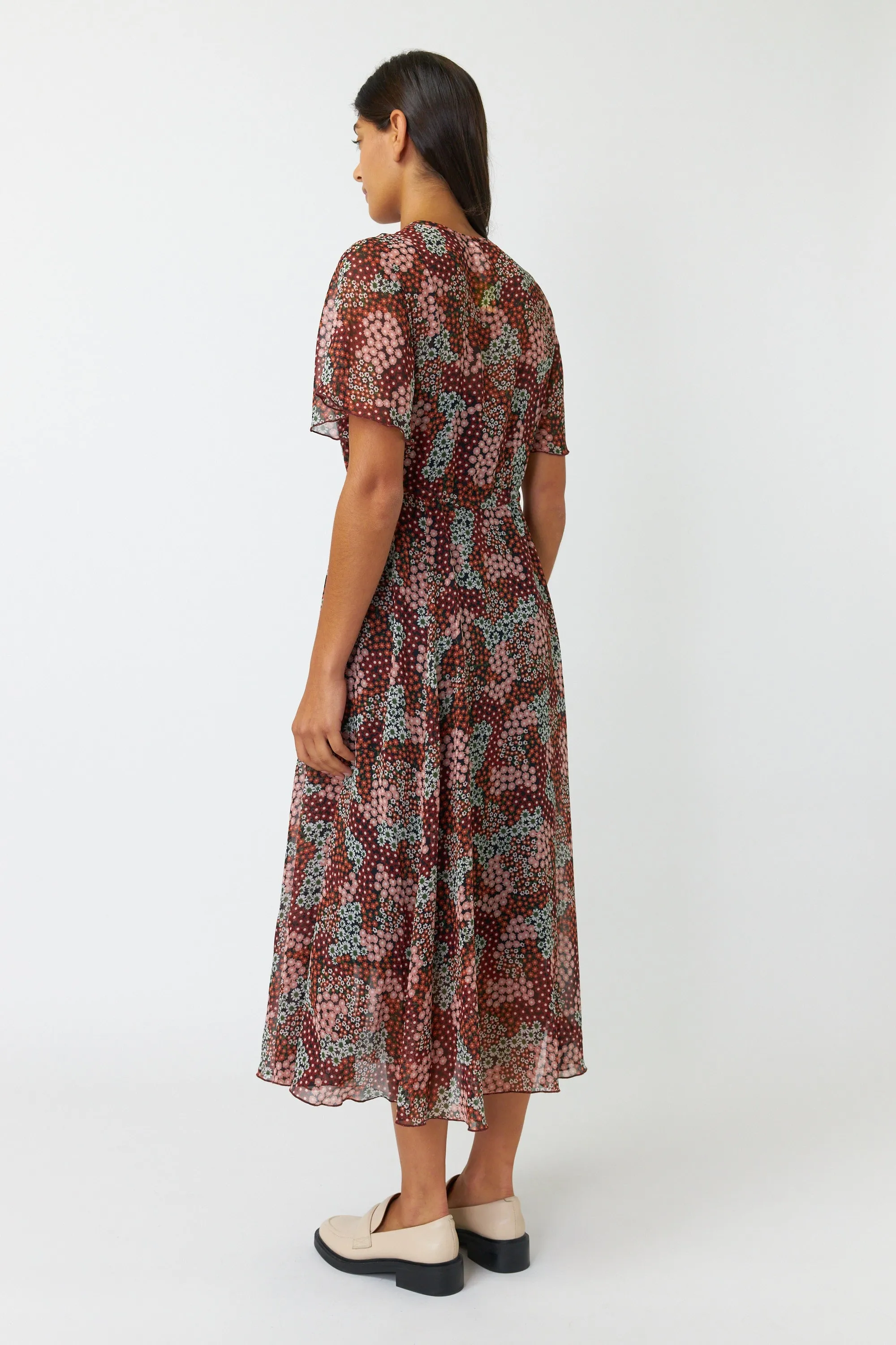 Patchwork floral dress