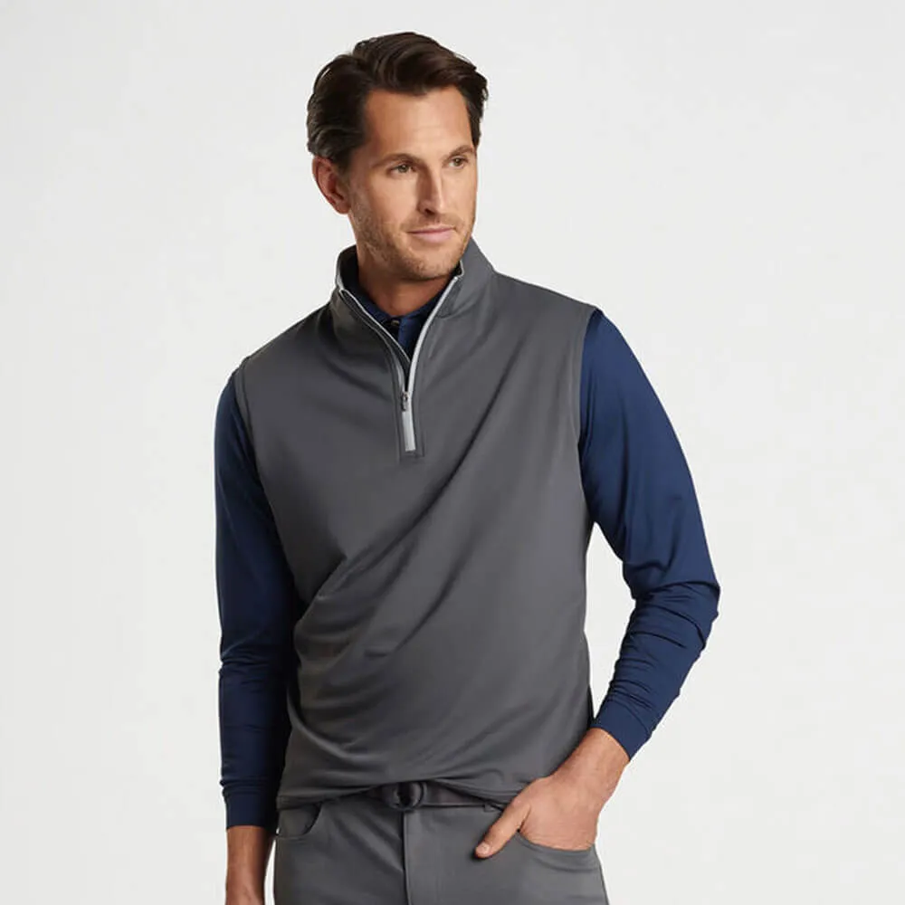 Peter Millar Galway Performance Quarter-Zip Vest - Iron*