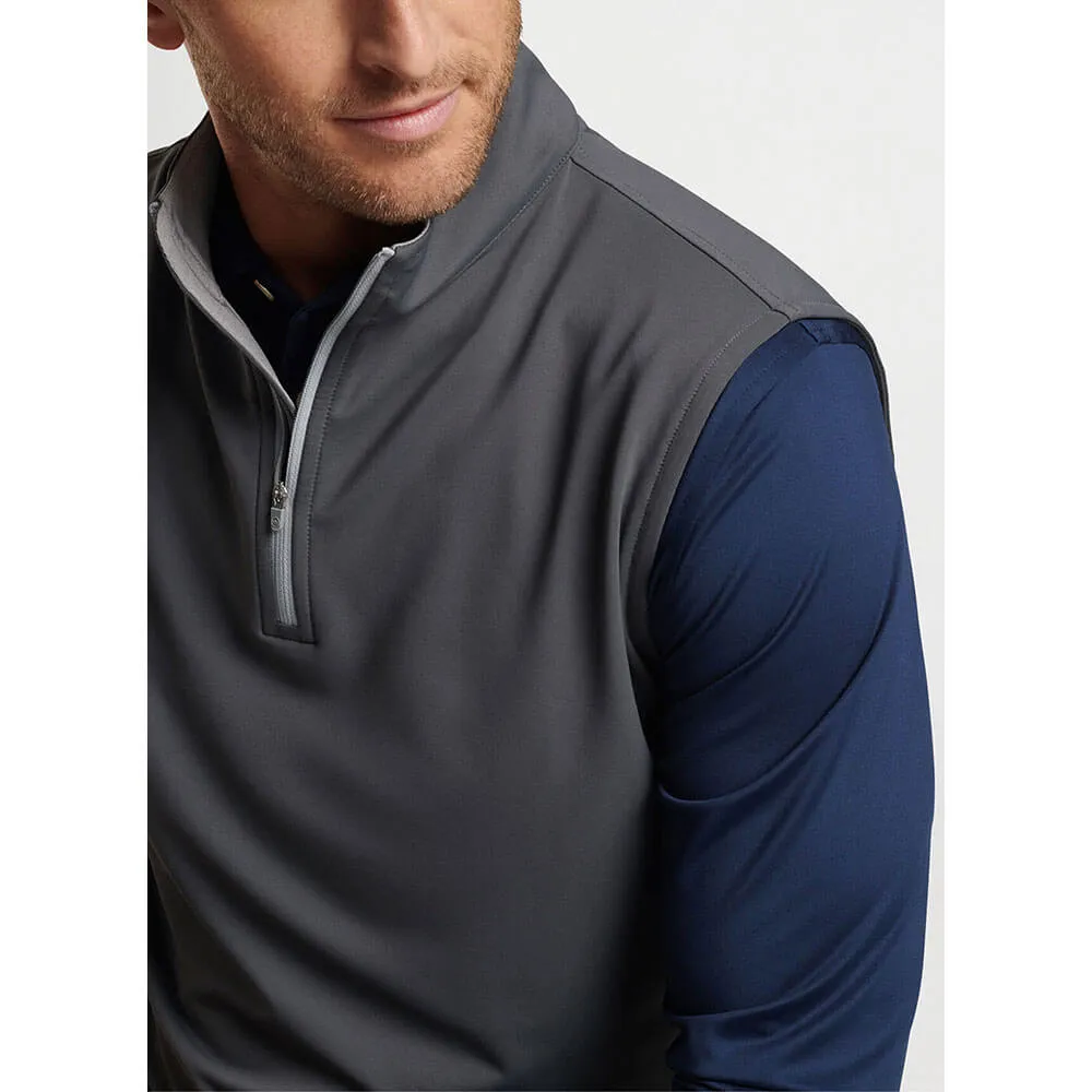 Peter Millar Galway Performance Quarter-Zip Vest - Iron*