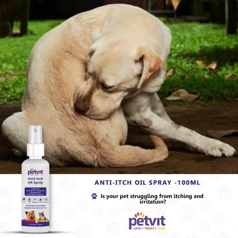 Petvit Anti Itch Oil Spray for Cats & Dogs