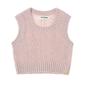 Pink Knitted Sweater Vest