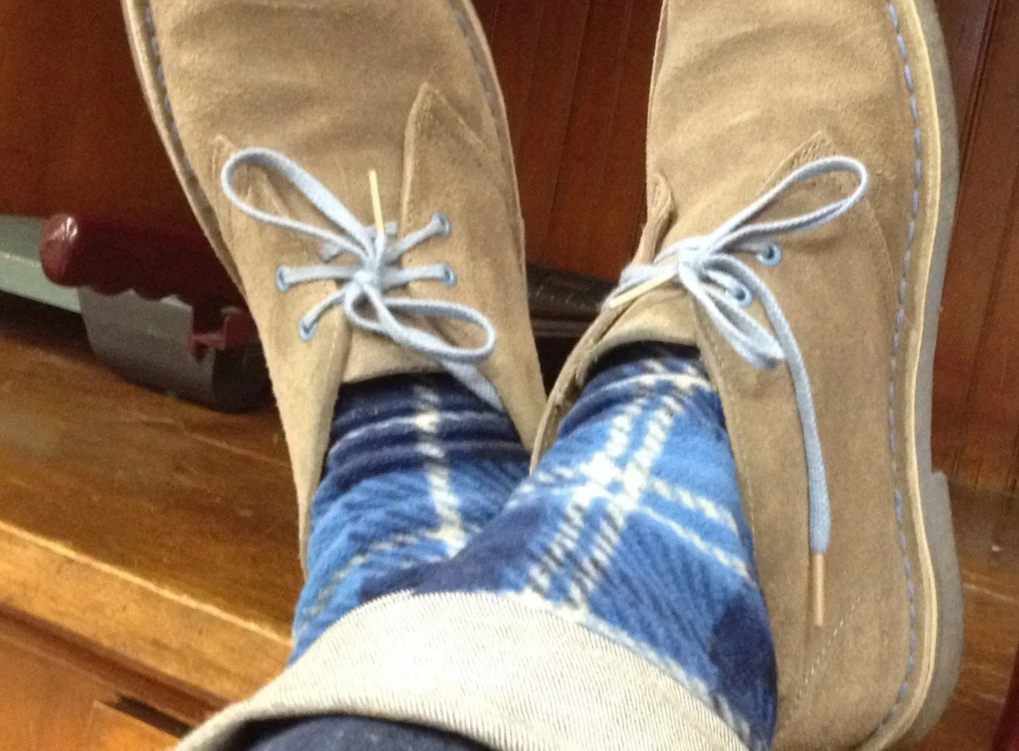 Polar Feet Fleece Socks - Blue Flannel