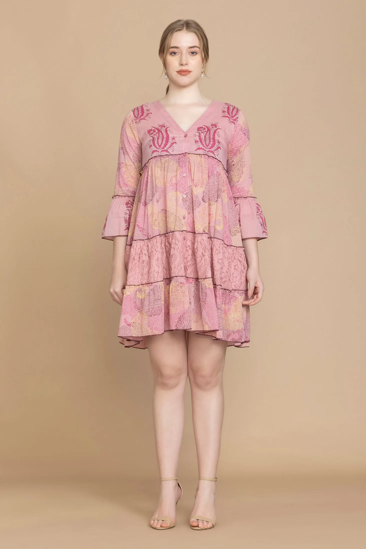 Pond Blossom Babydoll Dress