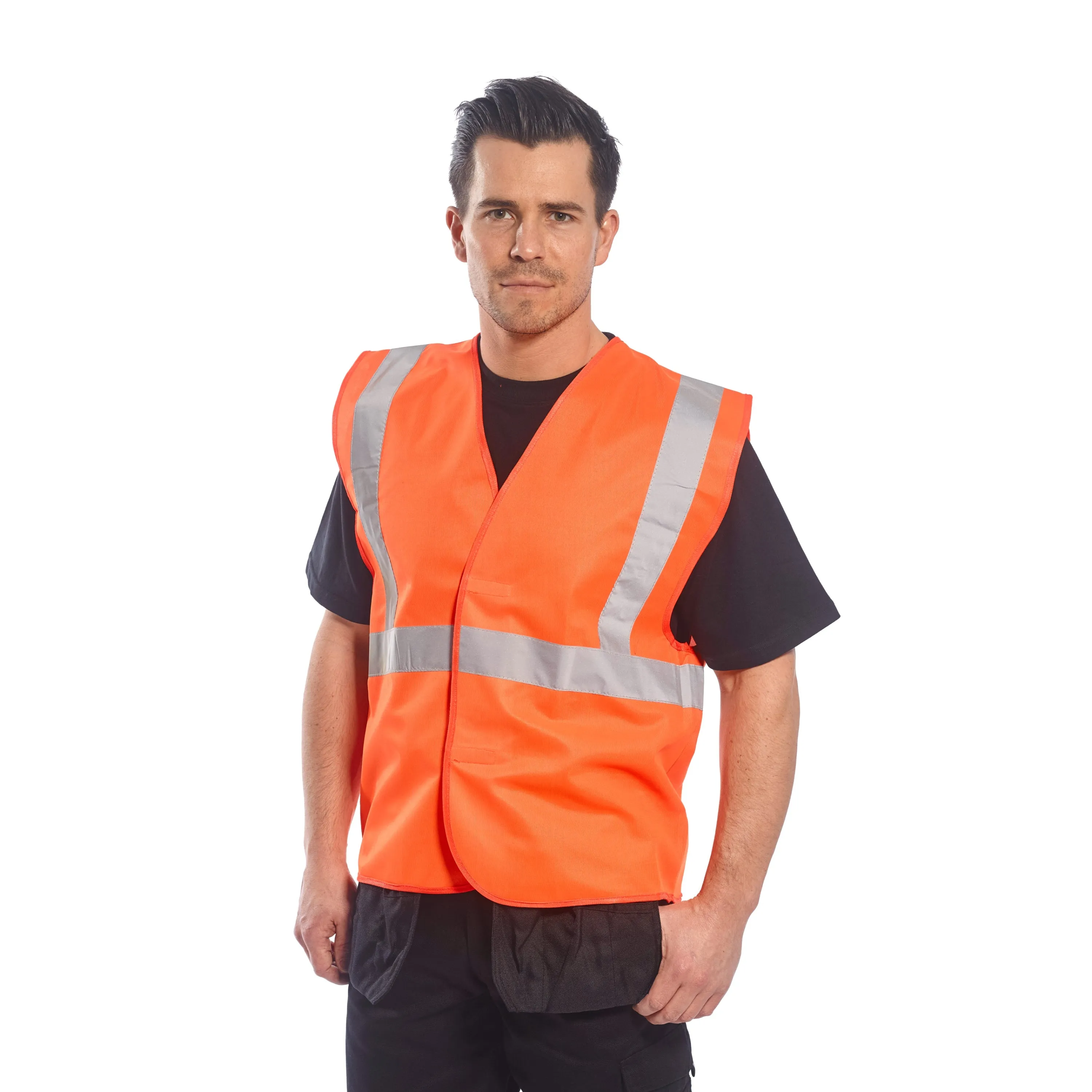 PORTWEST® High Visibility Safety Vest - ANSI Class 2 - One Reflective Band - C472