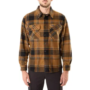 PRINTED PLAID MICROFLEECE SHIRT