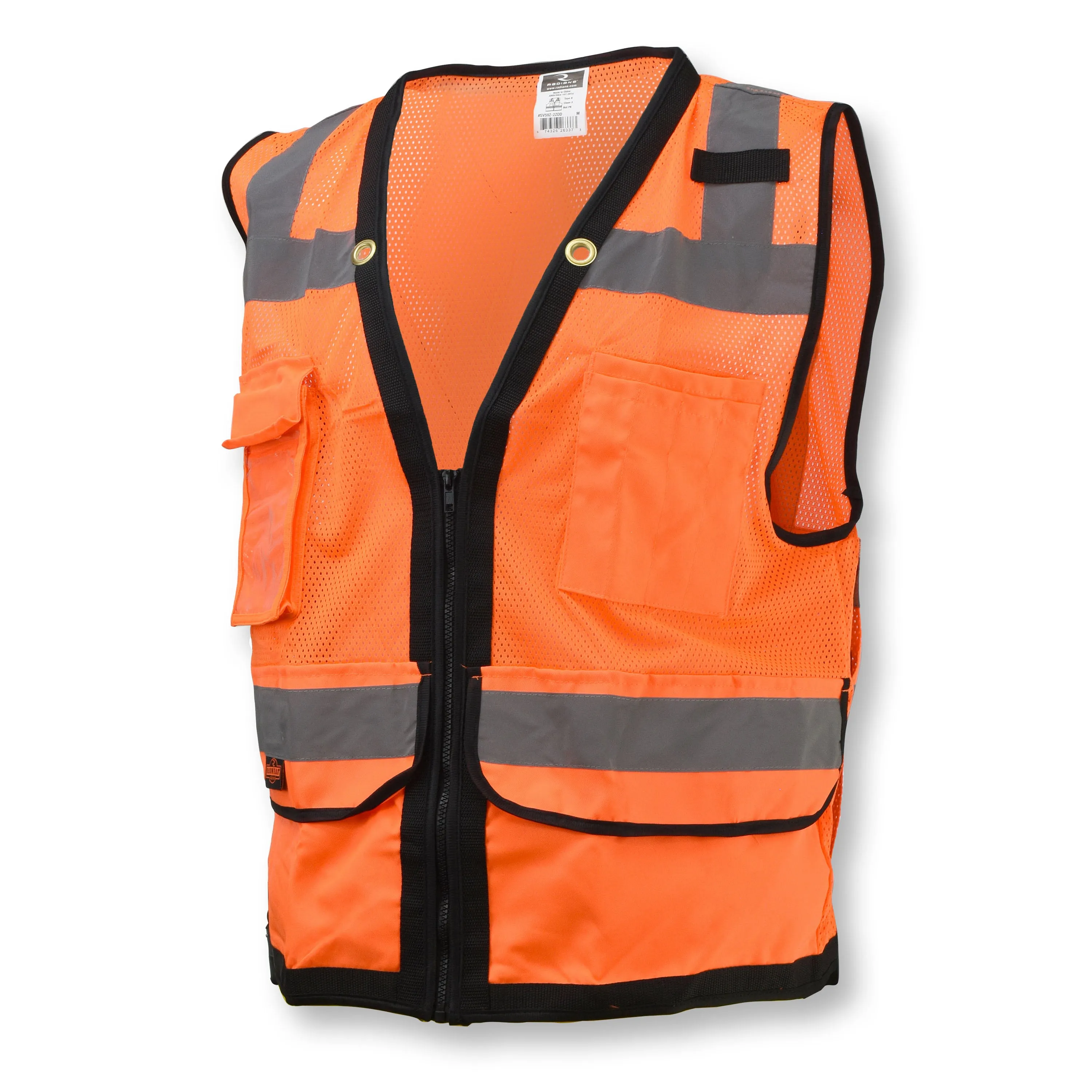 Radians SV59Z Type R Class 2 Heavy Duty Mesh/Solid Surveyor Safety Vest