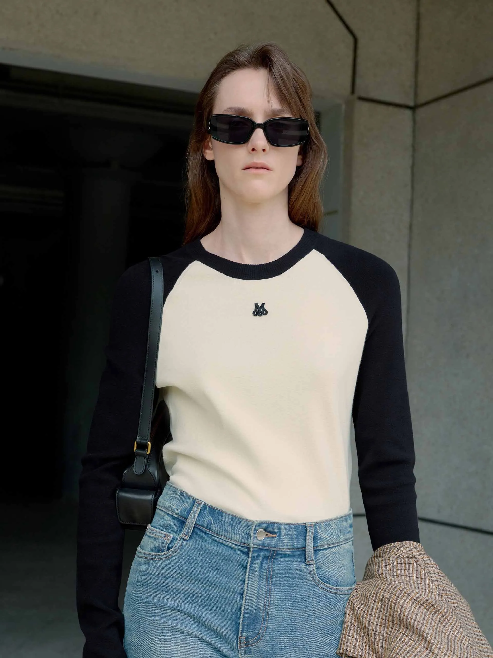 Raglan Sleeve Knitted Top