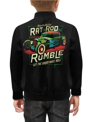 Rat Rod Rumble Kid's Bomber Jacket With Pockets