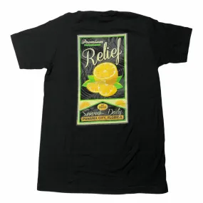 RELIEF ORANGE SLICE T SHIRT BLACK