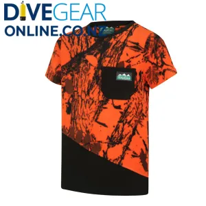 Ridgeline Kids Spliced Tee Blaze Orange Camo